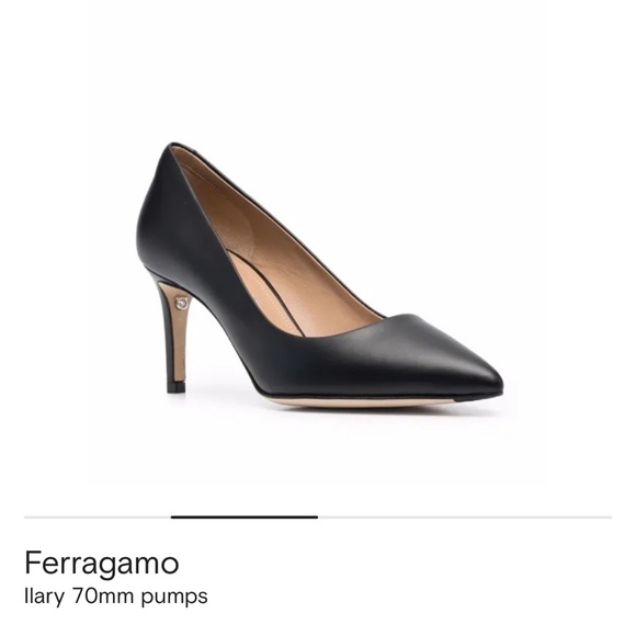 Salvatore Ferragamo Ilary 70MM Classic Black Heels - Picture 4 of 10